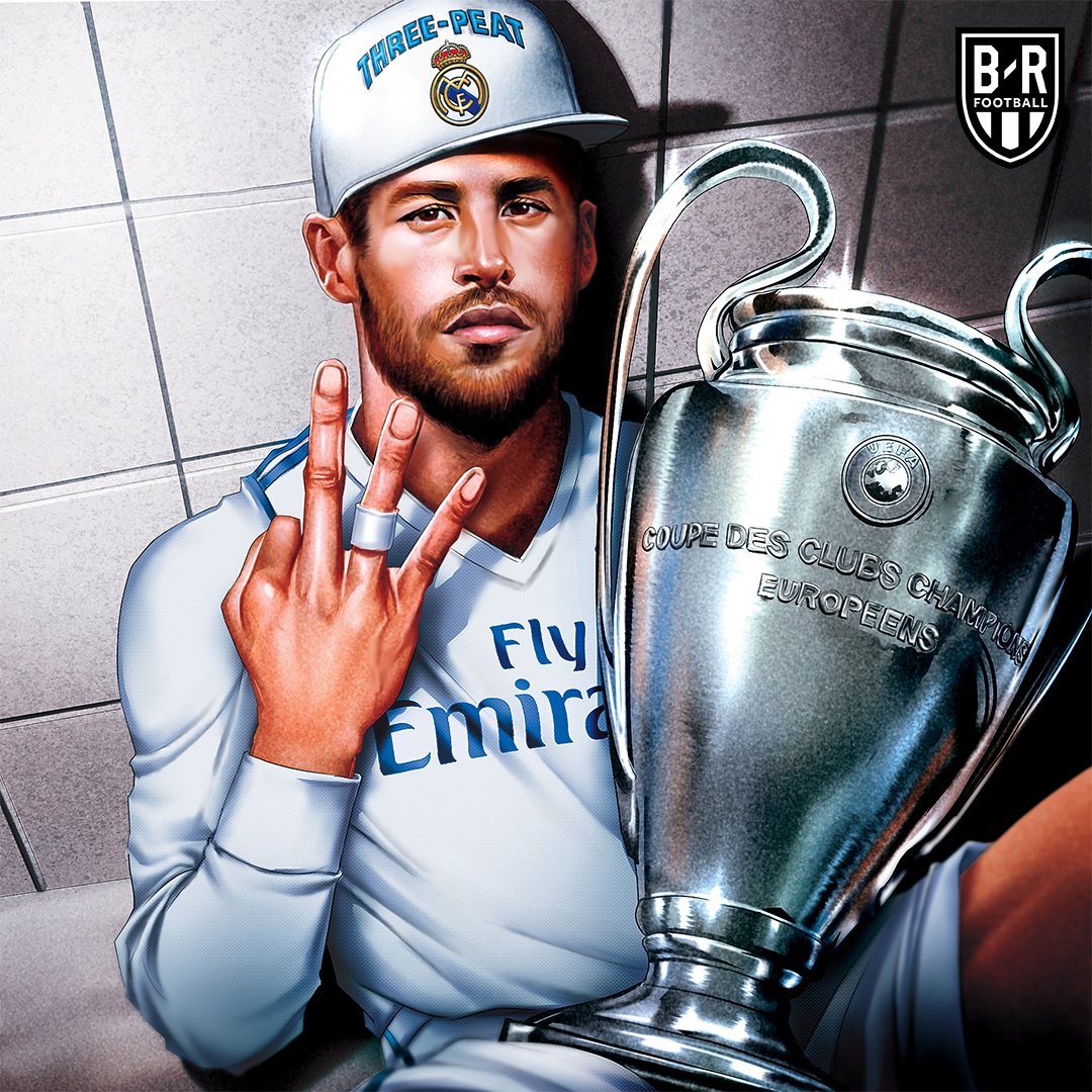 May 27, 2018: Real Madrid won the Champions League 🏆

Just like they did in 2017 🏆

Just like they did in 2016 🏆

Heritage ⚪