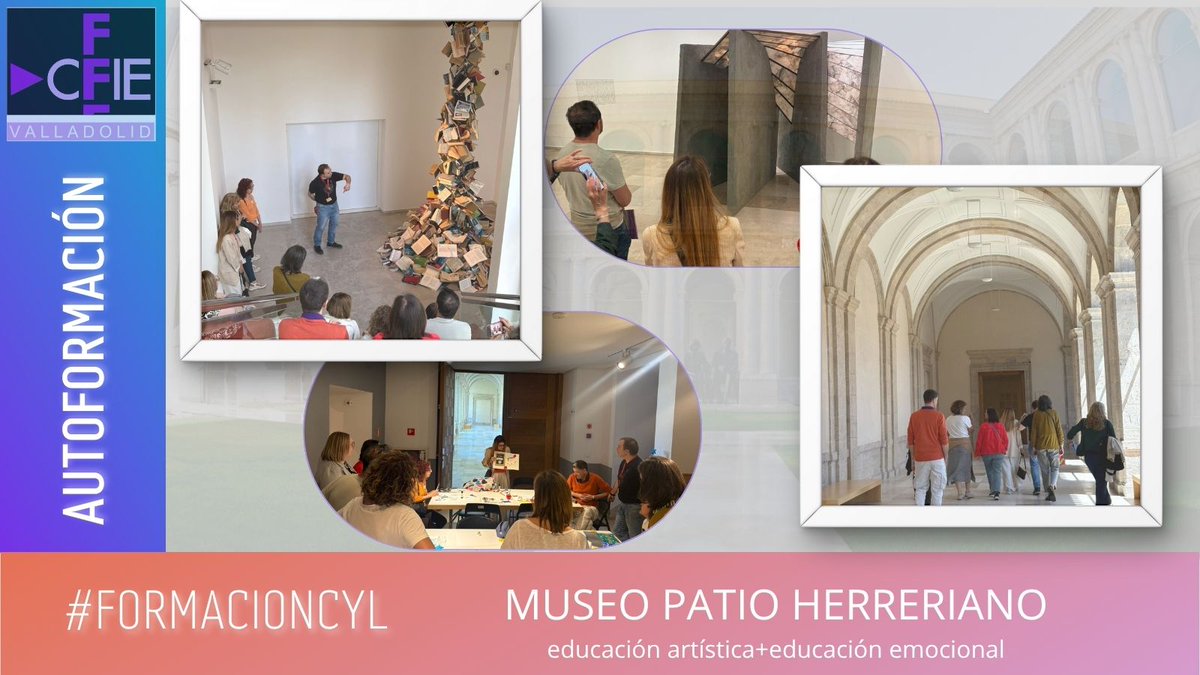 🔴Hoy📆 autoformación del equipo asesor en el Museo de Arte Contemporáneo <a href="/PatioHerreriano/">Patio Herreriano</a>.
🗣Daniel Paunero coordina el taller👇
¿𝐏u𝐞d𝐞n l𝐨s o𝐛j𝐞t𝐨s t𝐞n𝐞r s𝐞c𝐫e𝐭o𝐬? 
🖼🔎El arte contemporáneo los descubre.
#FormacionCyL #InnovaCyl