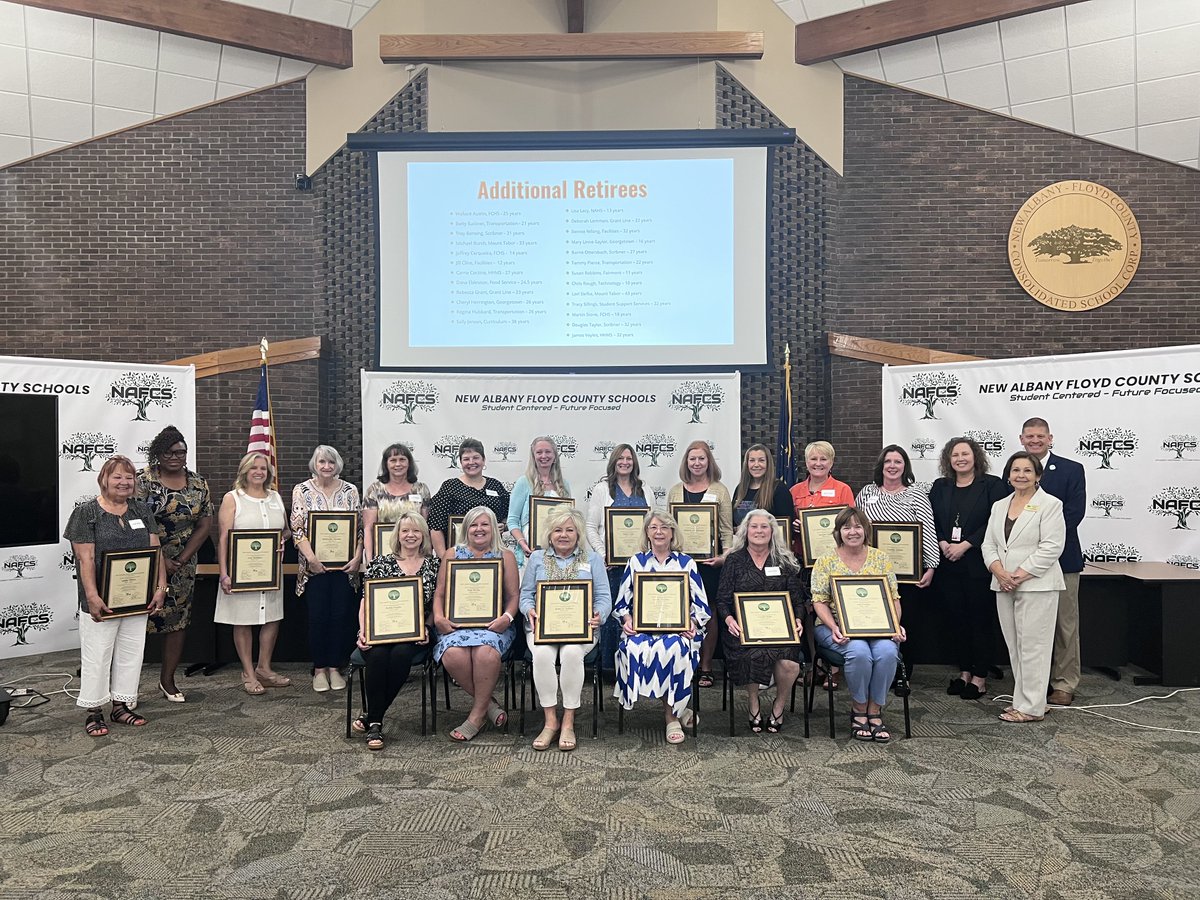 🎉👏 Please join us in celebrating our 2025 NAFCS Retirees! 

Thank you for your years of service, dedication, and the countless ways you've supported our students, staff, and community. Wishing each of you a joyful, well-deserved retirement! 

#NAFCSuccess
