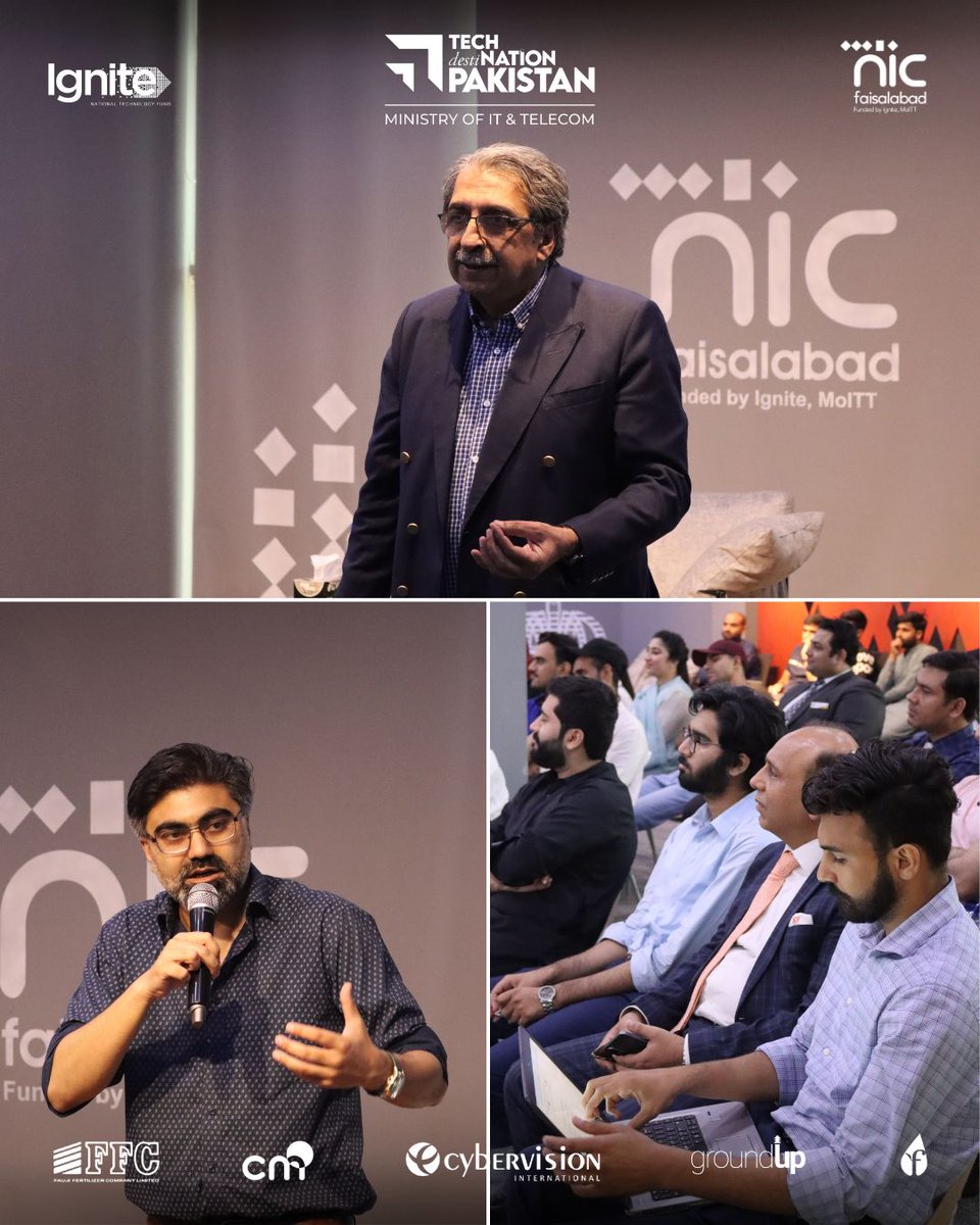 A power-packed session with the incredible
<a href="/AzamJamil53/">Azam Jamil اعظم</a> at NIC Faisalabad! 💡 

From embracing failure to finding clarity in chaos, his insights on leadership and growth were truly impactful. 

📷 Grateful for the wisdom and energy!  

#StartupIncubator #Leadership #tourism