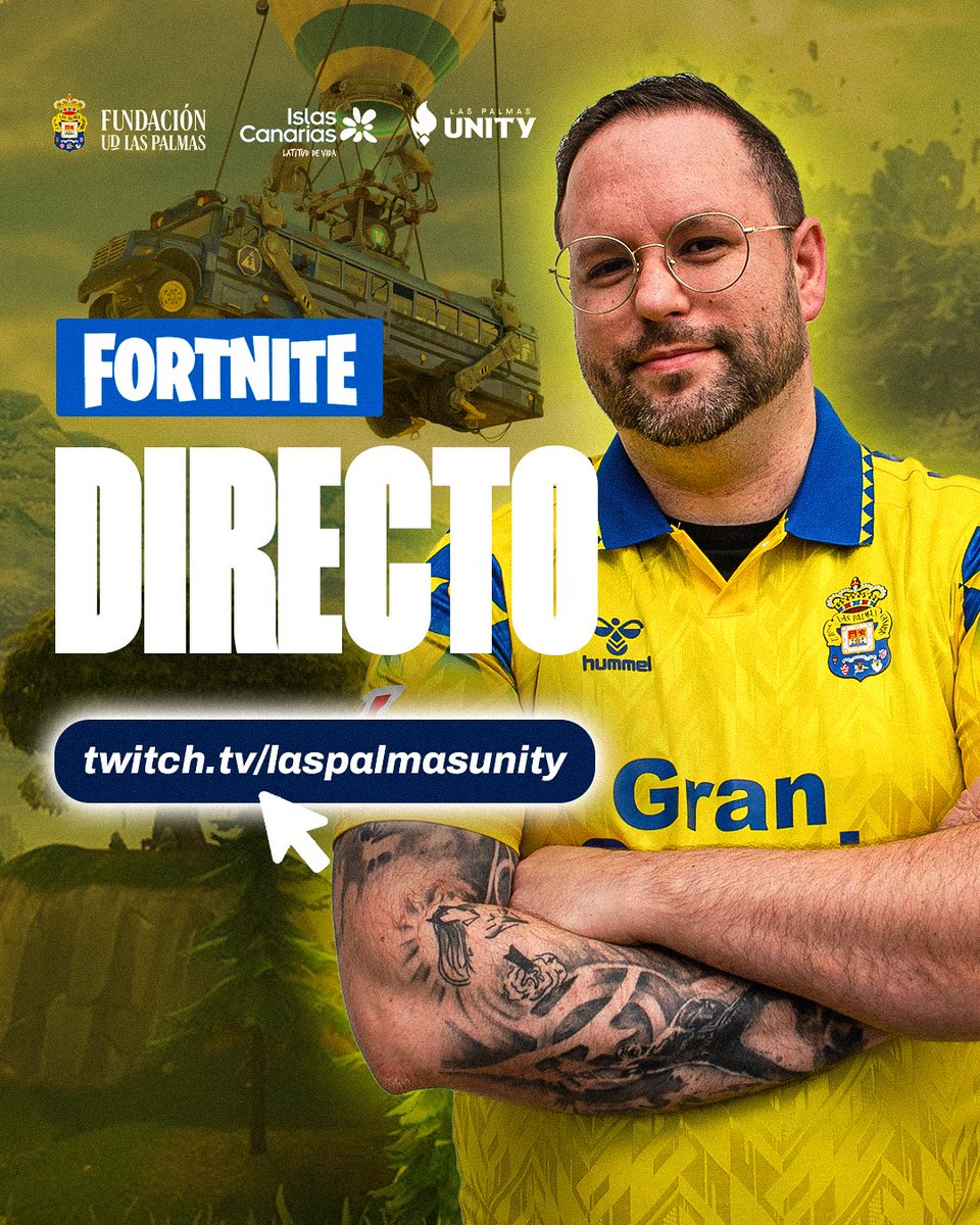 🔥¡Se viene un directo de Fornite! 

🤗 @3Celis_ estará echando unas partiditas y charlando con todos los que se pasen para pasar un buen rato juntos.

⏰ 22:00 h.c 

📺 twitch.tv/laspalmasunity