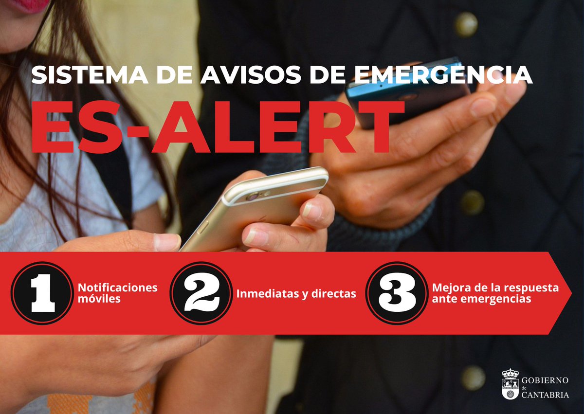 ⚠️ Mañana quienes estéis en el entorno de #Piélagos podéis recibir un aviso de emergencia en el móvil

👉🏻 Es un sonido fuerte, acompañado de vibración y un texto en la pantalla.  Se probarán los sistemas de alerta a la población en el marco de un simulacro de grandes inundaciones