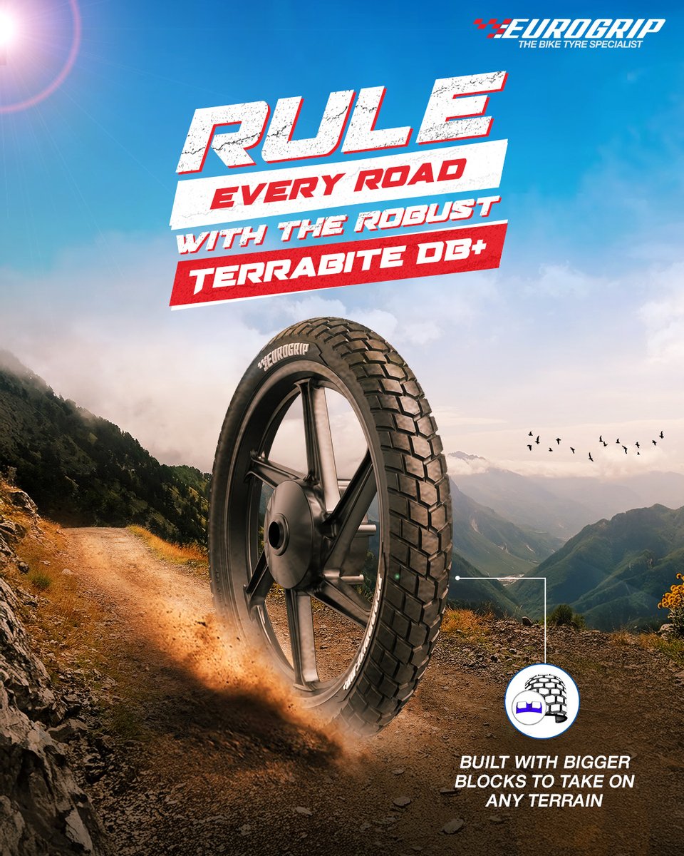 Bigger blocks. Stronger build. Unmatched grip.
Terrabite DB+ is built to conquer all terrain, every mile.
Ready?
#EurogripTyres #TerrabiteDBPlus #EnjoyEveryTurn #PerfectTyrePartner #TheBikeTyreSpecialist #RoyalEnfield #Classic350 #Classic500 #Thunderbird350 #Thunderbird500