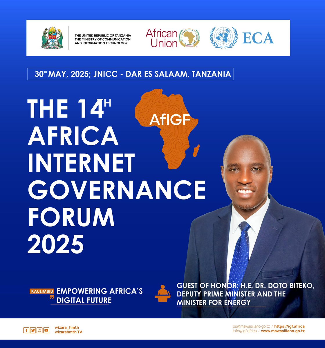 Wizara ya Mawasiliano na Teknolojia yaHabari (@wizaramth) on Twitter photo #AfIGF2025 #MtandaoAfrika #Kidijitali #TanzaniaYaKidijitali #UtawalaWaMtandao #AfIGF2025 #MtandaoAfrika #Kidijitali #TanzaniaYaKidijitali #UtawalaWaMtandao