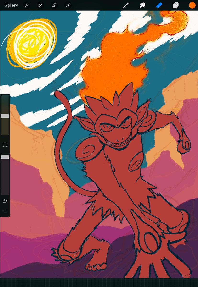 mo_draws_stuff's tweet photo. Made some progress on the Infernape today 🔥🐒 https://t.co/IibTVoV1i6