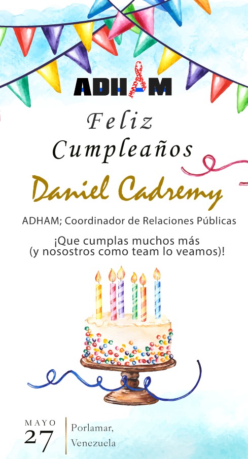 Hoy alzamos las copas y brindamos por un año de vida de e nuestro compañero @DanielCaldremy
#27mayo
#Cumpleaños
#ADHAM
#ADHAMargarita