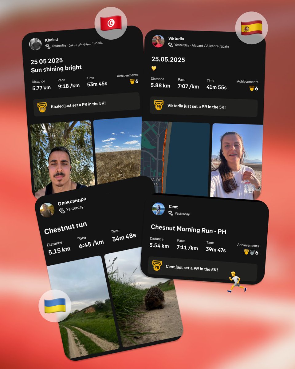 SupportYourApp's tweet image. Oh, how we enjoy May charity runs ✨
This year, SupportYourApp #teammates from all over the world completed our 5K runs.
The cause? Supporting pediatric cardiology hospitals.
Kudos to our amazing teammates who made it happen 💛
#Supporters #SupportYourApp #CharityRun
