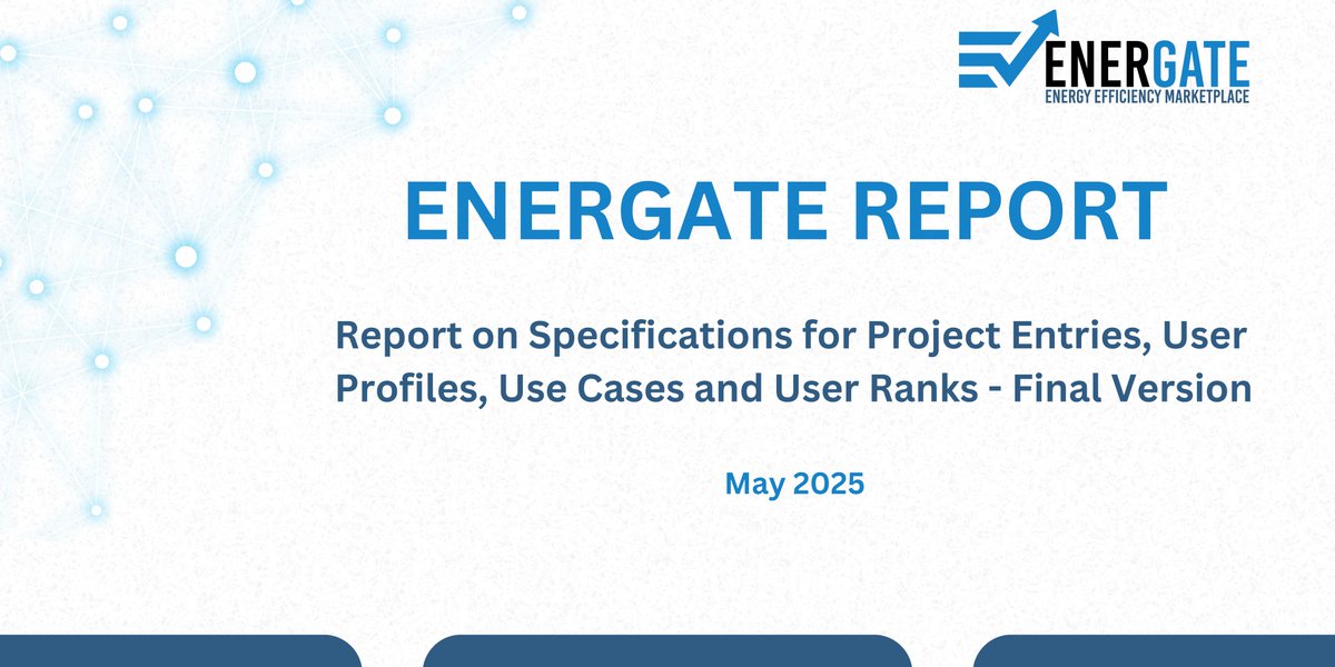 Energate_eu's tweet image. 🚀 ENERGATE’s final platform specs are here!
New user profiles, 9 use cases, smart workflows & finance options to boost building renovations across Europe.
Read more: lnkd.in/dT62ShWx
#EnergyEfficiency #SmartBuildings #LIFEAmplifier #LIFEProgramme