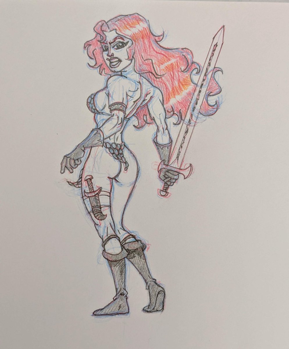 gzavye's tweet photo. Izzy in Bulma and Red Sonja mode :) @theposearchives https://t.co/yCLoqQlWZ7