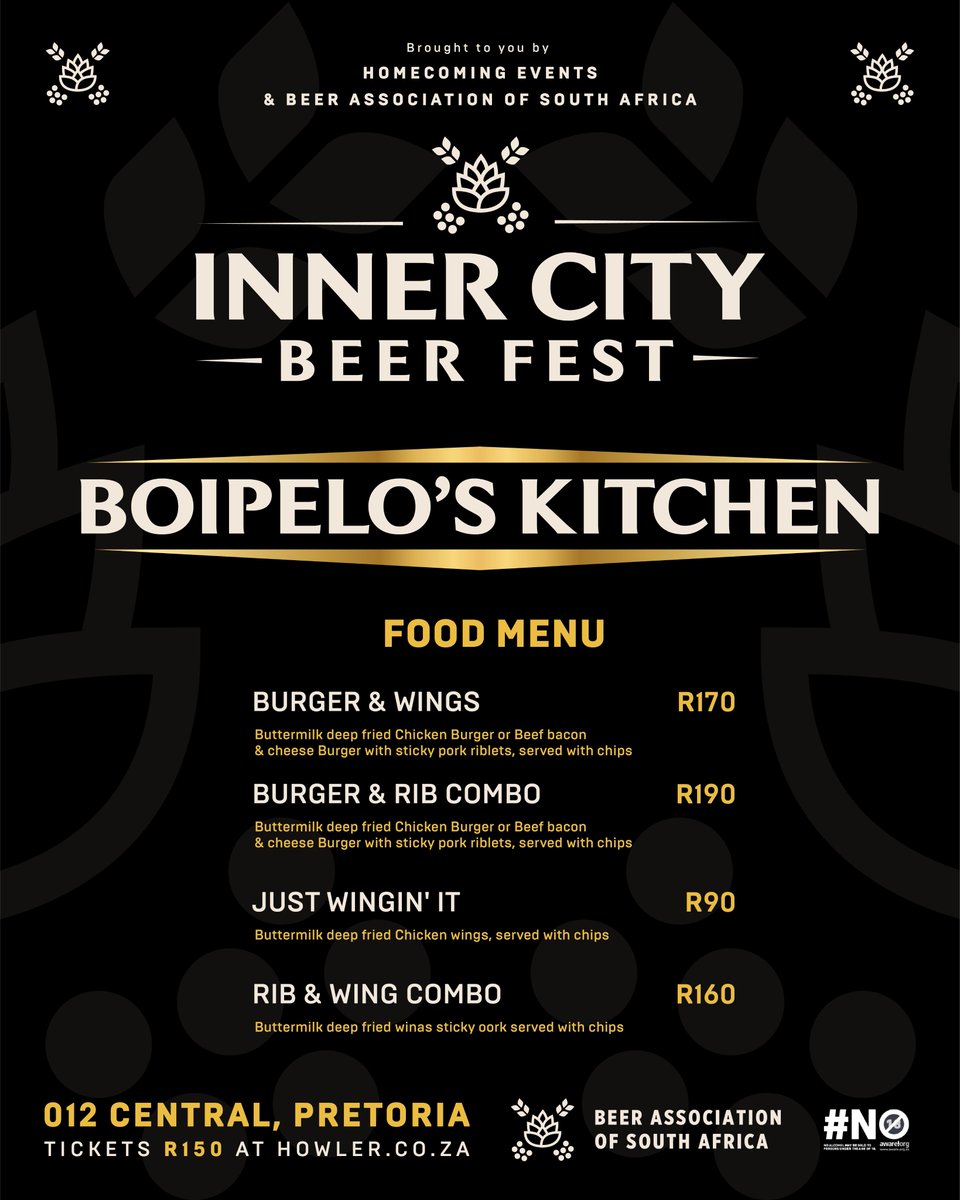 Here’s a peek at the food vendors fuelling this year’s #InnerCityBeerFest 🔥

Come hungry, leave full.

Grab your tickets at howler.co.za/InnerCityBeerF…