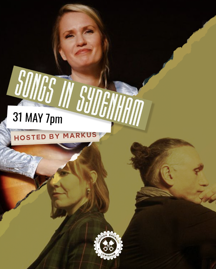 It's Songs in Sydenham at the Taproom this Saturday
With Karin Fransson &amp; South of Polaris. 

31st May 7-9pm - Come one come all!

#IgnitionBrewery #Sydenham #MicroBrewery #SocialEnterprise #IgnitionBeer #CraftBeer #sydenhamlife #sydenhambar #livemusicsydenham #sydenhamevents ...