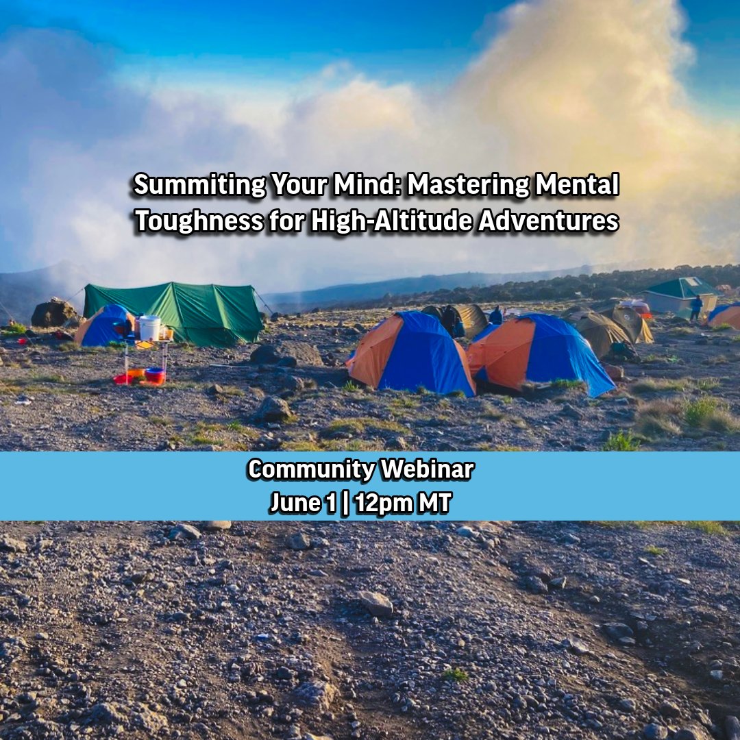 Join us for our FREE 'Summiting Your Mind' webinar. This is the mindset shift you need for your next big adventure! 

Here's the details:

📆 June 2
⏰ 12pm MT
💻 Google Meet

Link to join: forms.gle/wWPXYxAA6Bcg9z…