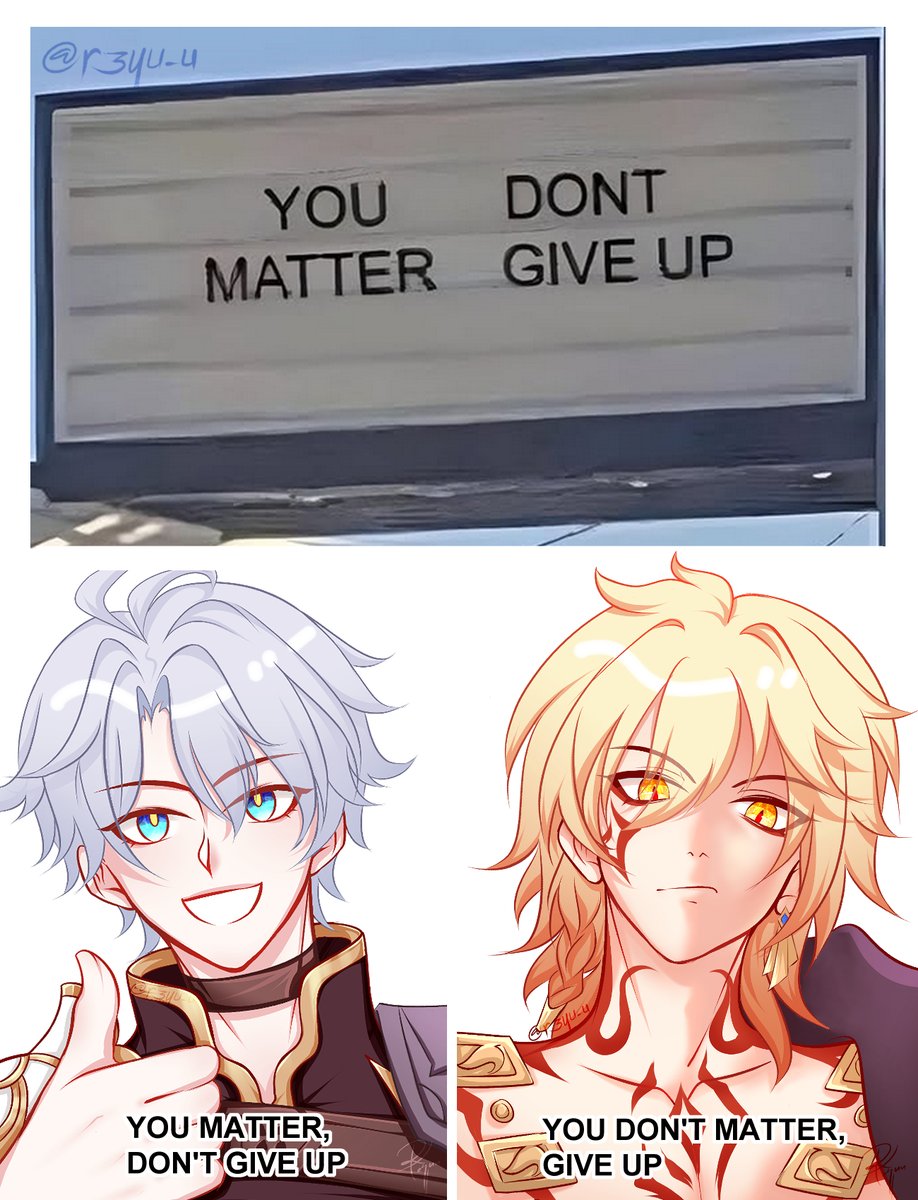 When Trailblazers ask for motivation. 

Phainon: 🥰✨✨
Mydei: 🤨🙄🙄

#phaidei #myphai #hsr