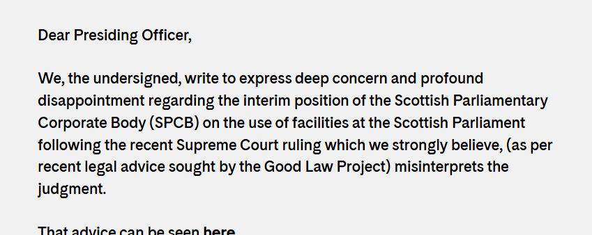 Levi Pay (@soppystern) on Twitter photo The minutes from the 8th May meeting of the Scottish Parliamentary Corporate Body (SPCB) - essentially the body that oversees the property, services and staff of the Scottish Parliament - have now been published. <a href="/MaggieChapman/">Maggie Chapman MSP</a> was, indeed, present at the meeting.
This makes The minutes from the 8th May meeting of the Scottish Parliamentary Corporate Body (SPCB) - essentially the body that oversees the property, services and staff of the Scottish Parliament - have now been published. <a href="/MaggieChapman/">Maggie Chapman MSP</a> was, indeed, present at the meeting.
This makes