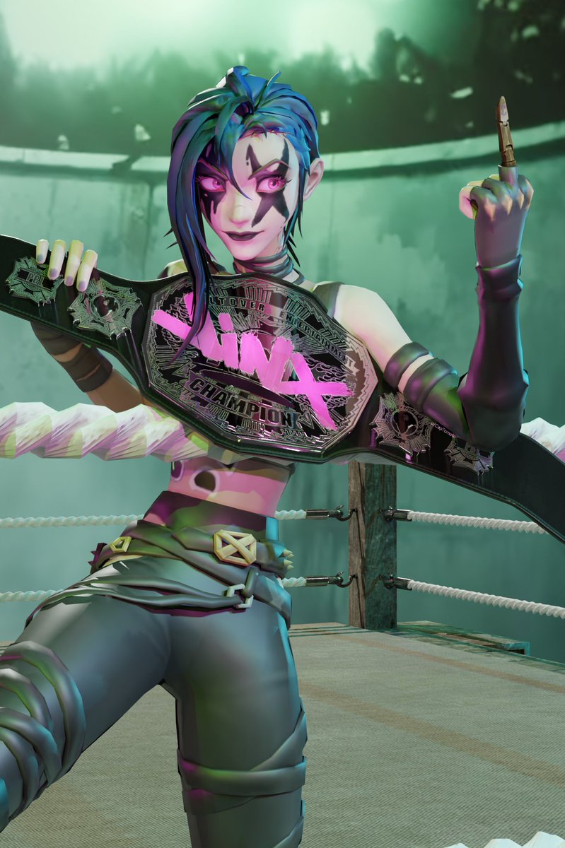 CapZTomato's tweet photo. Late to the party, but made some 3D Art of Pitfighter Jinx #Arcane #Jinx #fanart https://t.co/bBmeZfAUh5