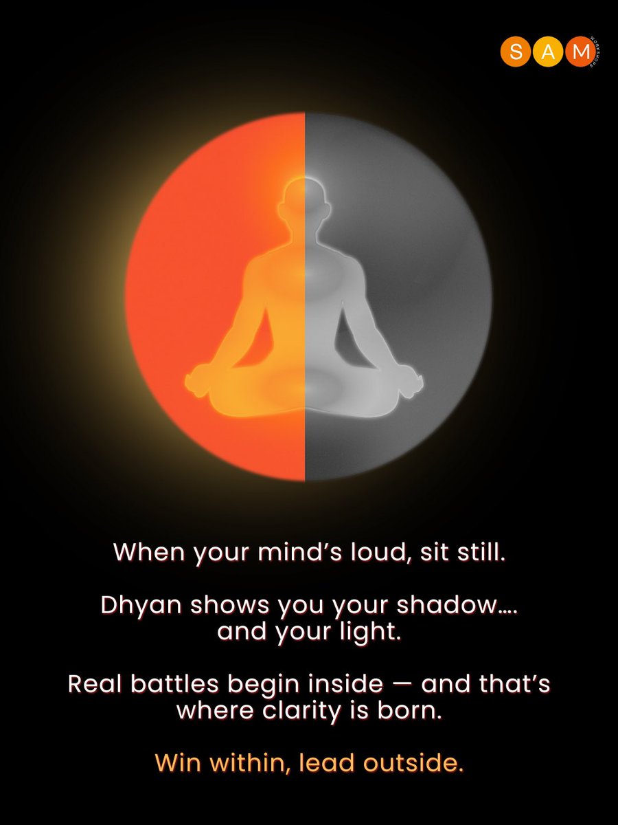 SAMWorkshops's tweet image. 🧘‍♀️ Want to build that clarity?
Message to join our free meditation classes.

Let’s fight the real war — and win from within.

#SAMWorkshops #Meditation #GenZMentalHealth (3/3)
