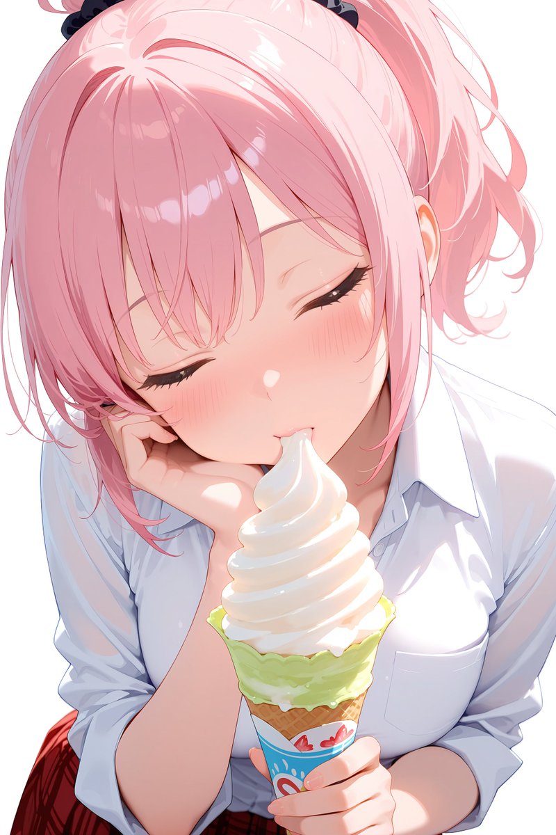 こんにちわ～✨
ソフトクリーム美味しそうだなぁ💕🍦

#AIイラスト #AIart