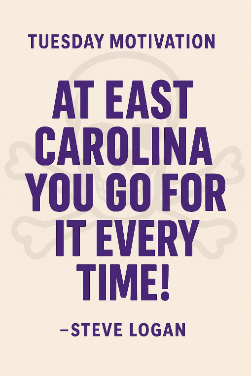 Just like our baseball team dominating the AAC tournament. 🏆

Don't hold back. Go all in for the regional. Go Pirates! 🏴‍☠️⚾

#TuesdayMotivation 
#NoQuarter