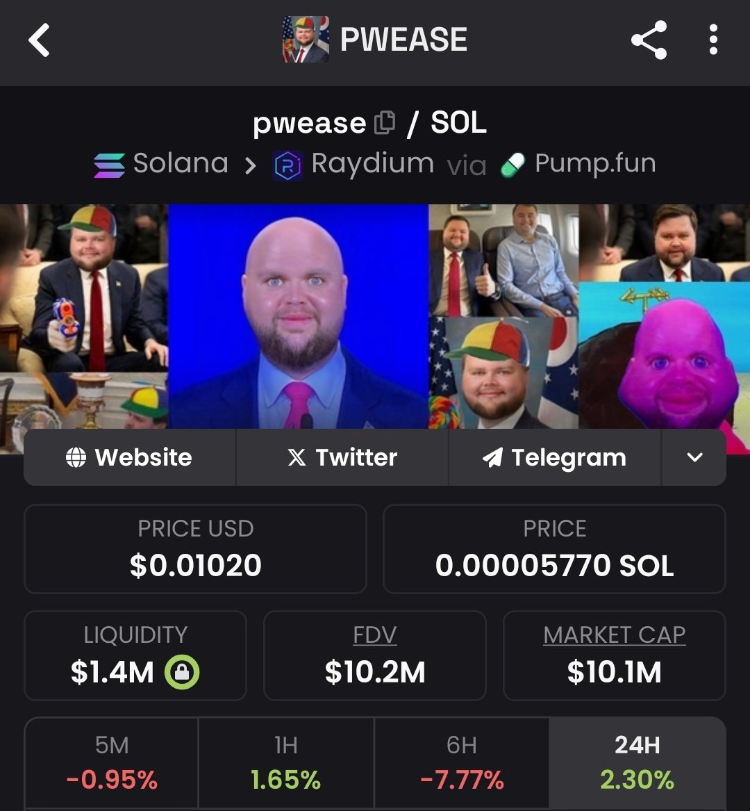 Bought some $pwease here...

JD Vance is scheduled to speak at the Bitcoin Conference in Las Vegas, which begins today...

The event will feature discussions on blockchain technology, digital finance, and regulatory developments. 

Vance’s participation highlights growing