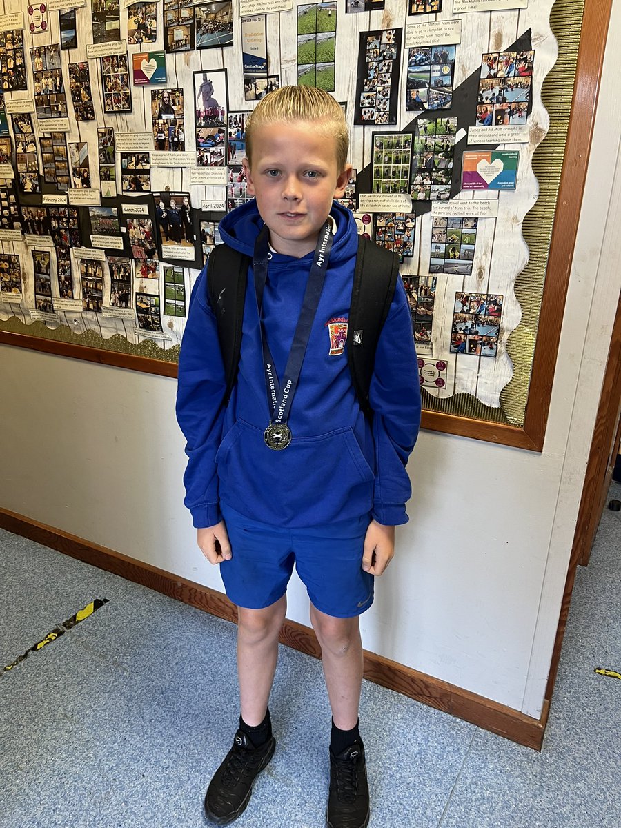 M was delighted to share his medal from the Scottish Cup at the weekend! ⚽️ #success #competeandperform <a href="/NAActiveSchools/">North Ayrshire Active Schools</a> <a href="/ASKilwinning/">NA Active Schools Kilwinning Cluster</a>
