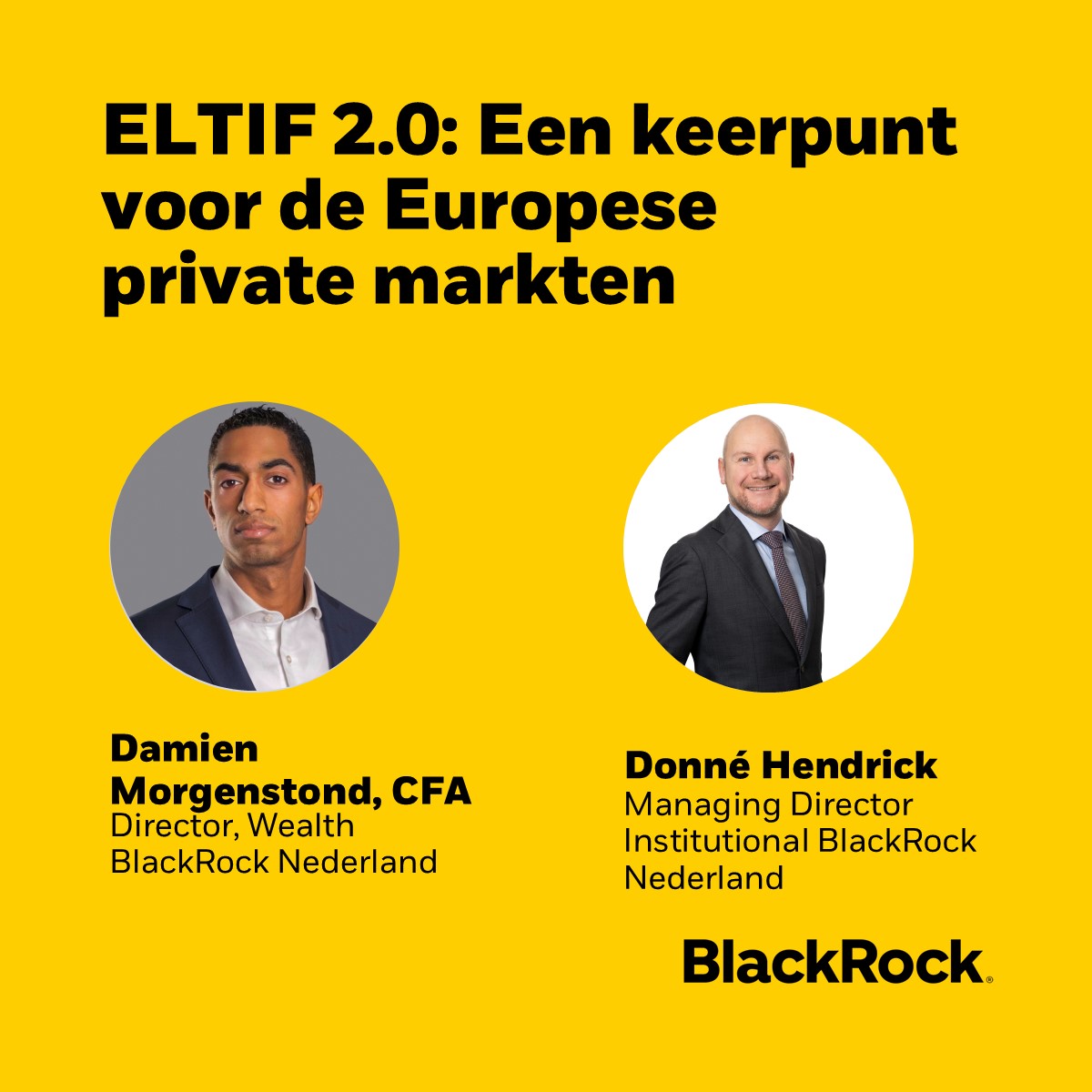 In een eerder gepubliceerde opiniebijdrage in <a href="/IEXProfs/">IEXProfs</a> delen Damien Morgenstond en Donné Hendrick hun visie op ELTIF 2.0 &amp; de impact ervan op de toegankelijkheid van private markten in Europa.
Lees het volledige artikel👇 1blk.co/3SVAtJ8

Beleggingsrisico
Marketinguiting