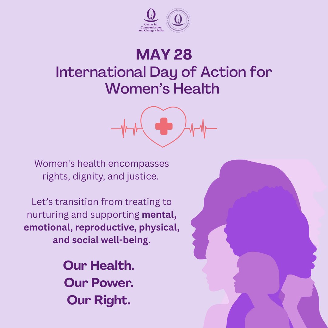 Health is not a privilege. It’s right. On #InternationalDayofActionforWomensHealth, we reimagine women’s health as mental, emotional, physical, reproductive and social wellbeing for everyone, everywhere.
#HolisticHealth #HealthRightsForAll #OurFightOurRight #May28