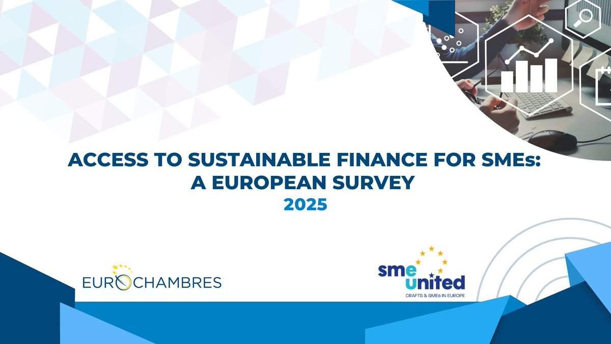 🎯 Have your say on Sustainable Finance for #SMEs!

Help shape future policies by taking part in the SME Survey by Eurochambres &amp; <a href="/SMEunited/">SMEunited</a>.

📝 Open until 9 June 2025: ec.europa.eu/eusurvey/runne…