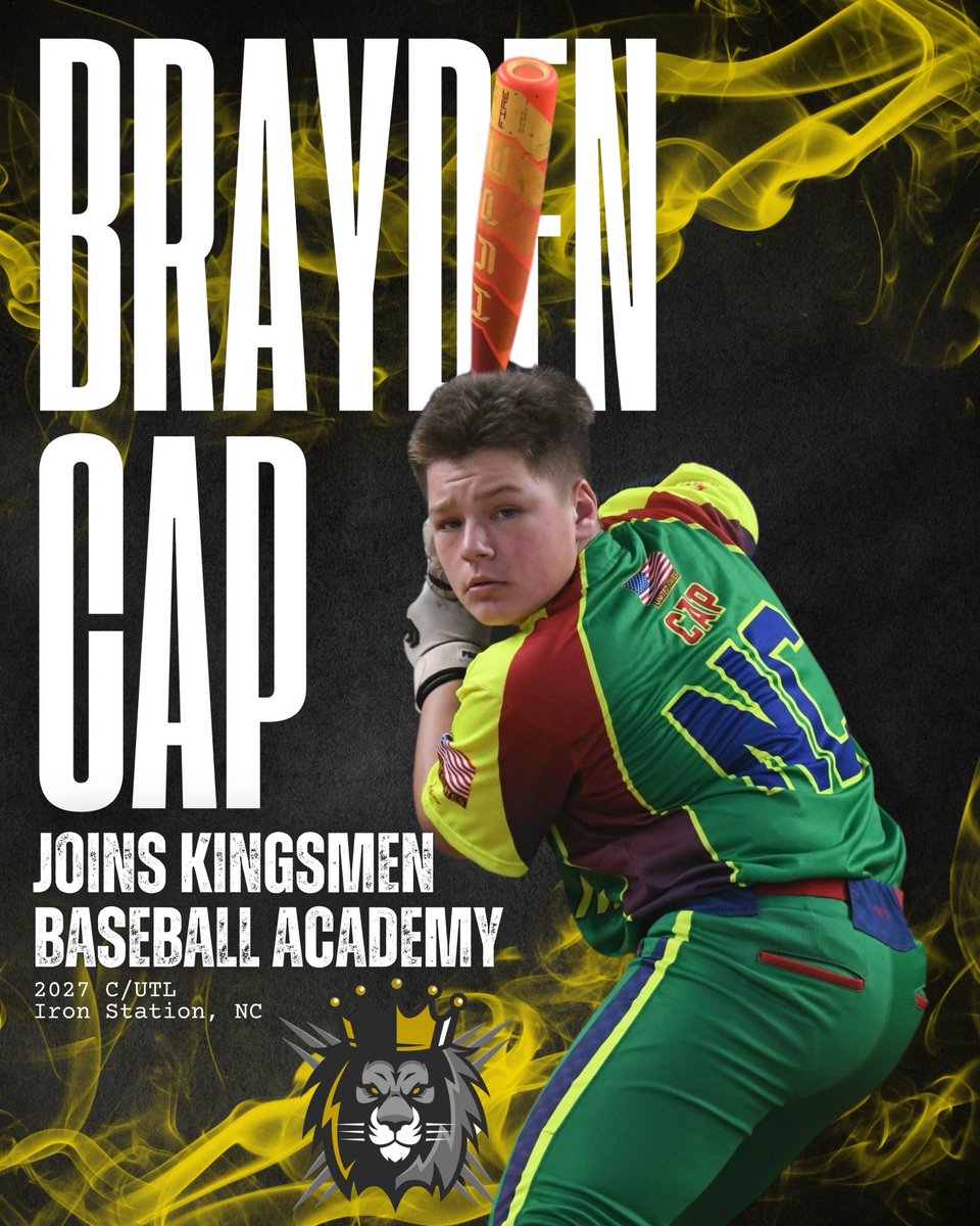 Incoming Kingsman!!
Welcome Brayden Cap to the family👑
#kingsmenbaseballacademy