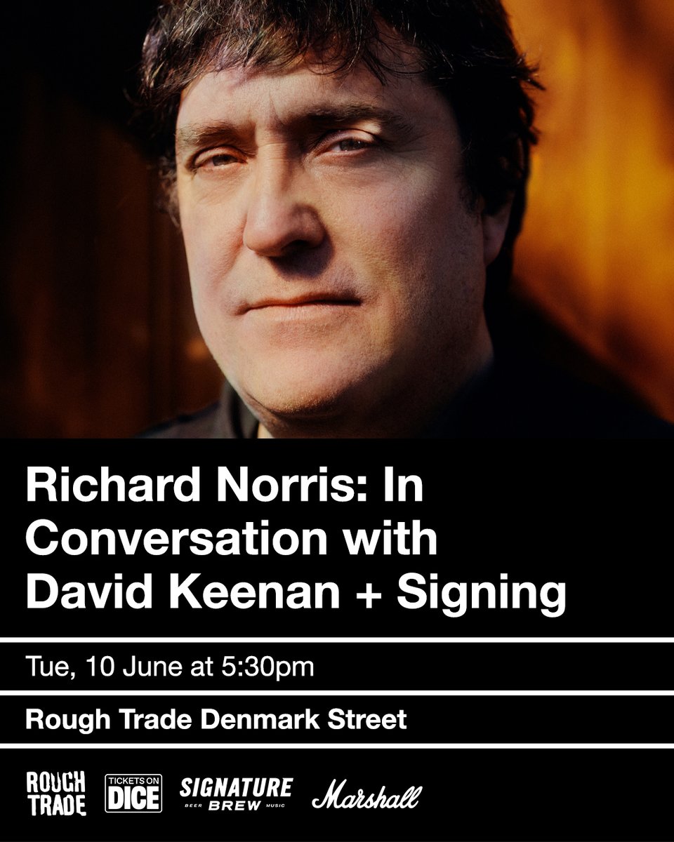 Rough Trade (@roughtrade) on Twitter photo JUST ANNOUNCED
Richard Norris: In Conversation with <a href="/reversediorama/">David Keenan</a>.
The renowned musician, producer, DJ and member of The Grid celebrates the release of his new compilation 'Mr Norris Changes Brains' via Eskimo Recordings.
Vinyl + Entry Tickets
link.dice.fm/n7089182b347 JUST ANNOUNCED
Richard Norris: In Conversation with <a href="/reversediorama/">David Keenan</a>.
The renowned musician, producer, DJ and member of The Grid celebrates the release of his new compilation 'Mr Norris Changes Brains' via Eskimo Recordings.
Vinyl + Entry Tickets
link.dice.fm/n7089182b347