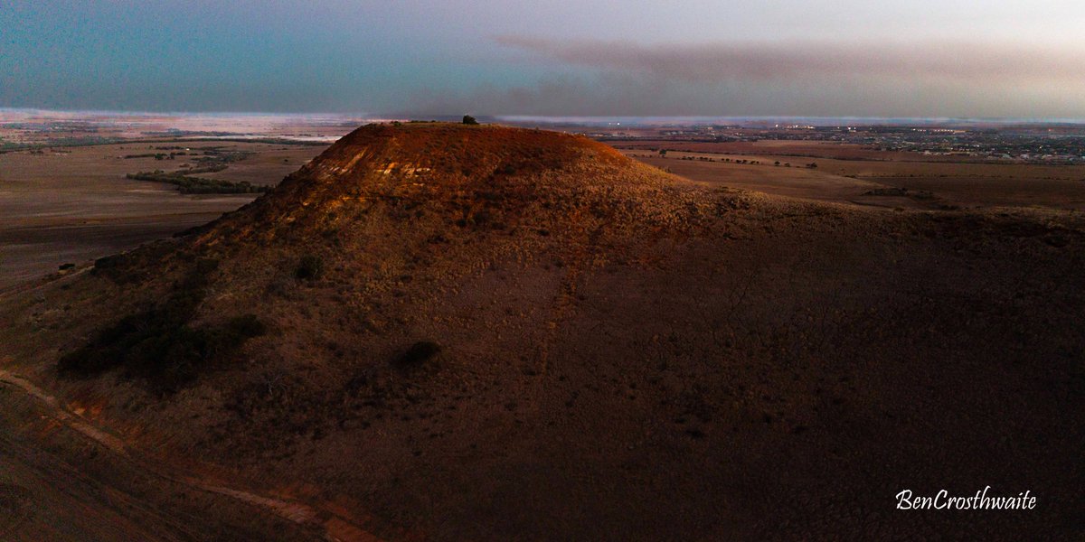A bird's eye view of Mt Fairfax overlooking Geraldton.