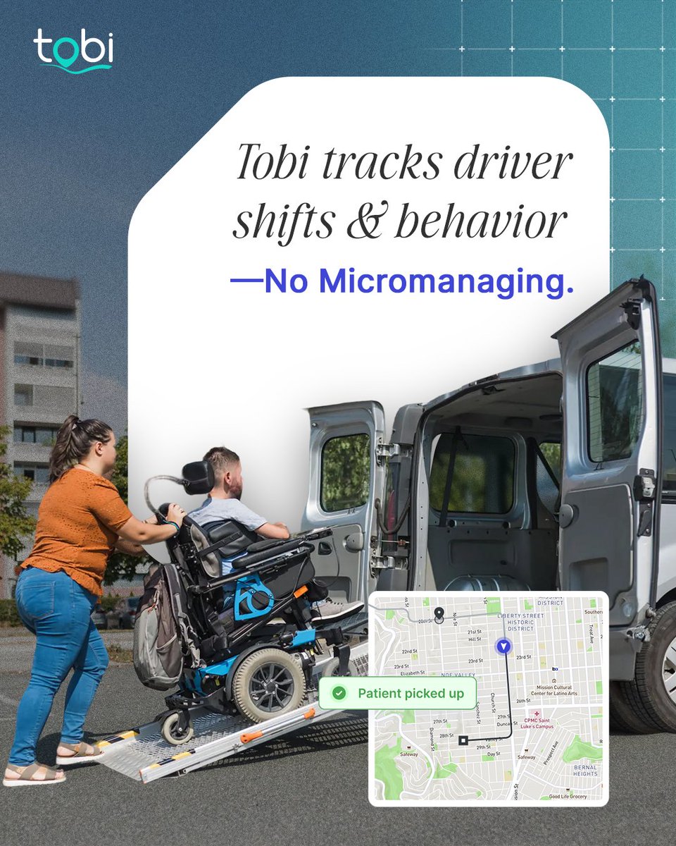 TobiSoftware's tweet image. Limited visibility into driver shifts and locations creates scheduling issues, safety risks, and inefficiencies. Micromanaging isn&apos;t the answer. With Tobi, track shifts and driver behavior seamlessly—no micromanagement needed.
Book your demo: tobicloud.com/request-a-demo/
#NEMTSoftware