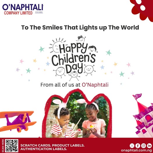 onaphtali's tweet photo. Today, we celebrate the purest hearts and the brightest smiles — our children.
You are the laughter in our days, and the hope for a brighter tomorrow.
To every child out there: keep shining, keep dreaming, and keep being unapologetically YOU. 
Happy Children's Day.
#onaphtali https://t.co/zEKgF0hm8j