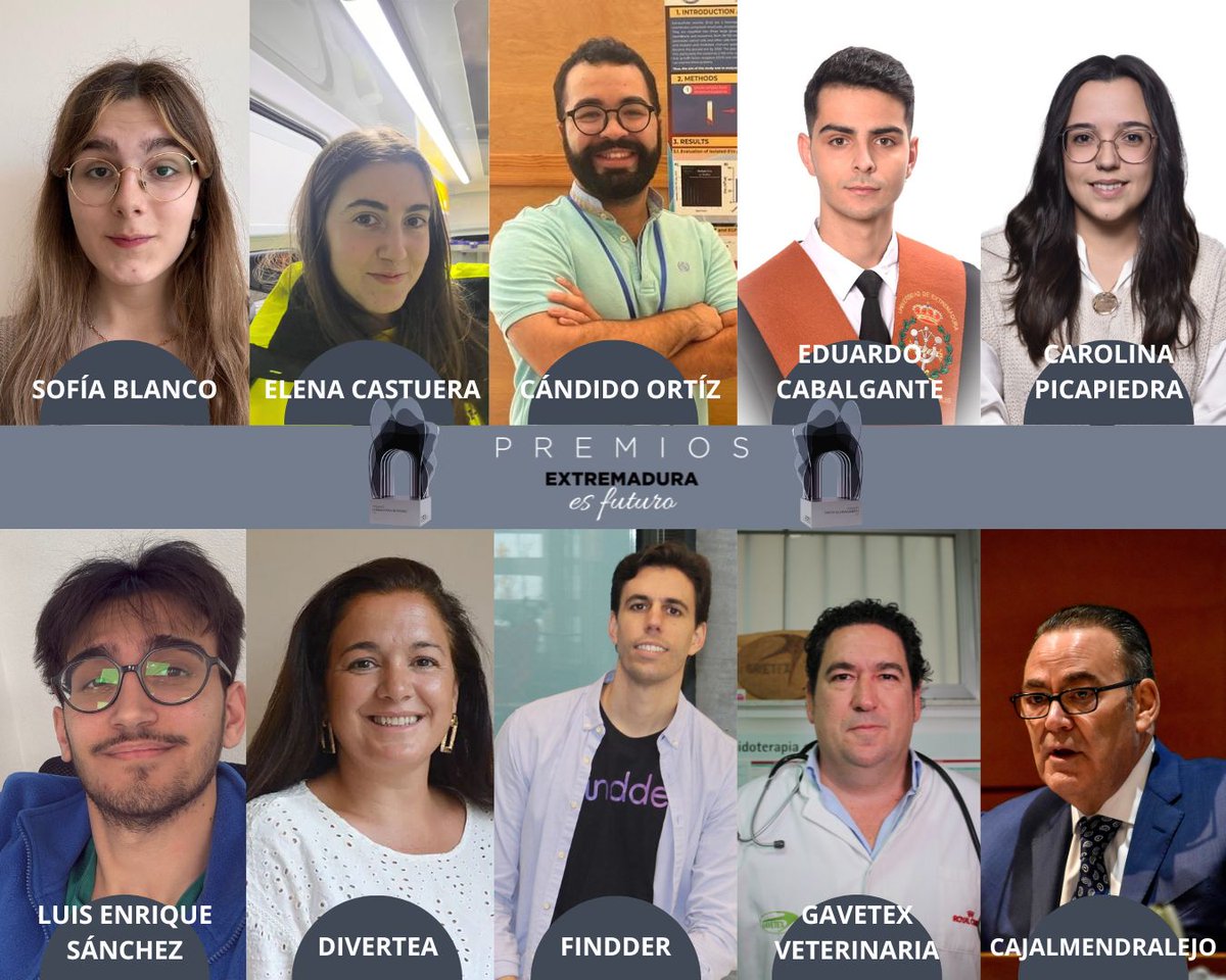 🏆¡Los diez protagonistas de los Premios Extremadura es futuro 2025!

La gala tendrá lugar el 9 de junio a las 18:30h en el salón de actos de la Facultad de Educación y Psicología, en Badajoz. 

📲 Información e inscripciones: extremaduraesfuturo.es/eje-v-premios-…

<a href="/infouex/">UEx</a> <a href="/FUEx_fundacion/">FUEx (Fundación Universidad-Sociedad de la UEx)</a>