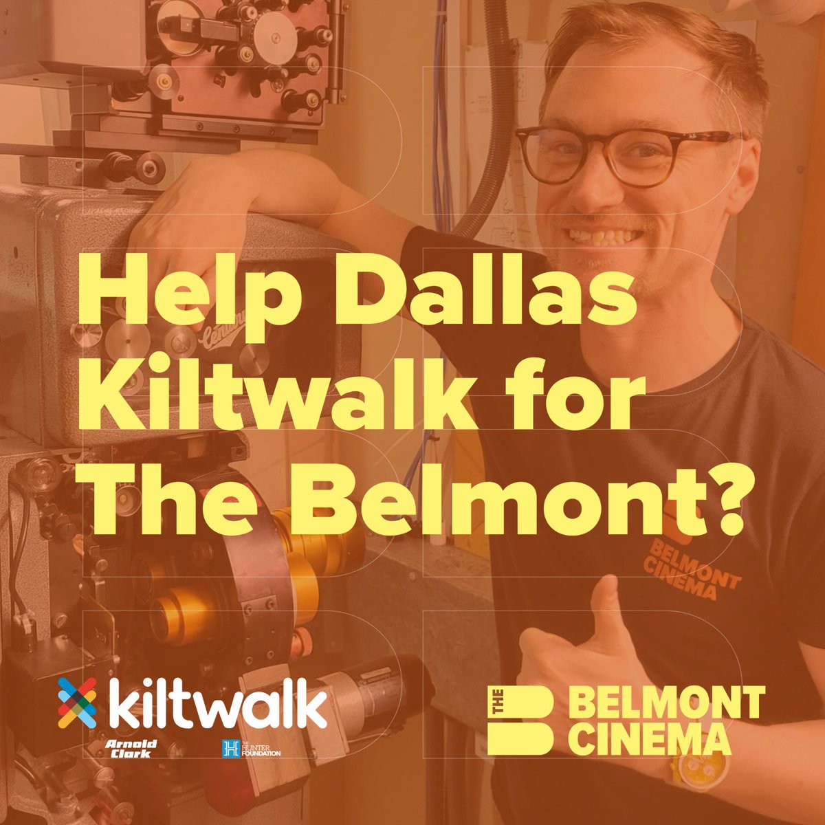 This Sunday, Dallas will be representing our Board of Trustees and Team Belmont at #KiltwalkAberdeen.
Walking all 18 miles of ‘The Mighty Stride’ to raise funds for the refurbishment of Aberdeen’s independent cinema.
You can support and donate here 🙏🏻 - justgiving.com/page/dallas-ki…