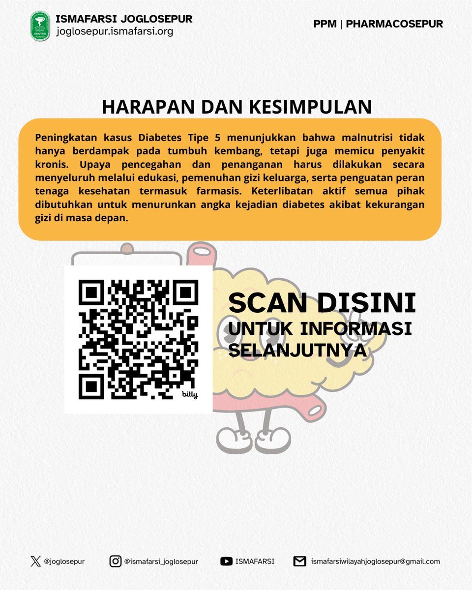 Haloo sobat joglosepur 🐎✨
Ada informasi menarik seputar diabetes tipe 5 nih, check this out ✍️🔥