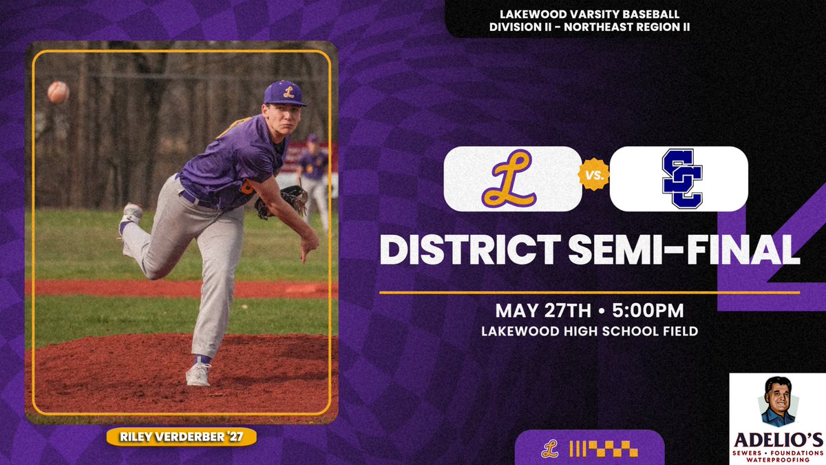 LHS Rangers Baseball (@lkwd_baseball) on Twitter photo 🚨Gameday: District Semi-Finals
🧱Presented by Adelio’s
⚾️Lakewood vs <a href="/solonbaseball/">Solon Comets Baseball</a>
⏰Varsity: 5:00pm
🏟️Lakewood HS
🌥️First Pitch Forecast: Cloudy & 70
🎟️ Tickets: OHSAA.org/tickets
Search: Lakewood
#RangerWay
<a href="/LkwdAthletics/">LakewoodHS Athletics</a> <a href="/NEOBCA/">NEOBCA</a> <a href="/GreatCleBaseCA/">GCBCA</a> 🚨Gameday: District Semi-Finals
🧱Presented by Adelio’s
⚾️Lakewood vs <a href="/solonbaseball/">Solon Comets Baseball</a>
⏰Varsity: 5:00pm
🏟️Lakewood HS
🌥️First Pitch Forecast: Cloudy & 70
🎟️ Tickets: OHSAA.org/tickets
Search: Lakewood
#RangerWay
<a href="/LkwdAthletics/">LakewoodHS Athletics</a> <a href="/NEOBCA/">NEOBCA</a> <a href="/GreatCleBaseCA/">GCBCA</a>
