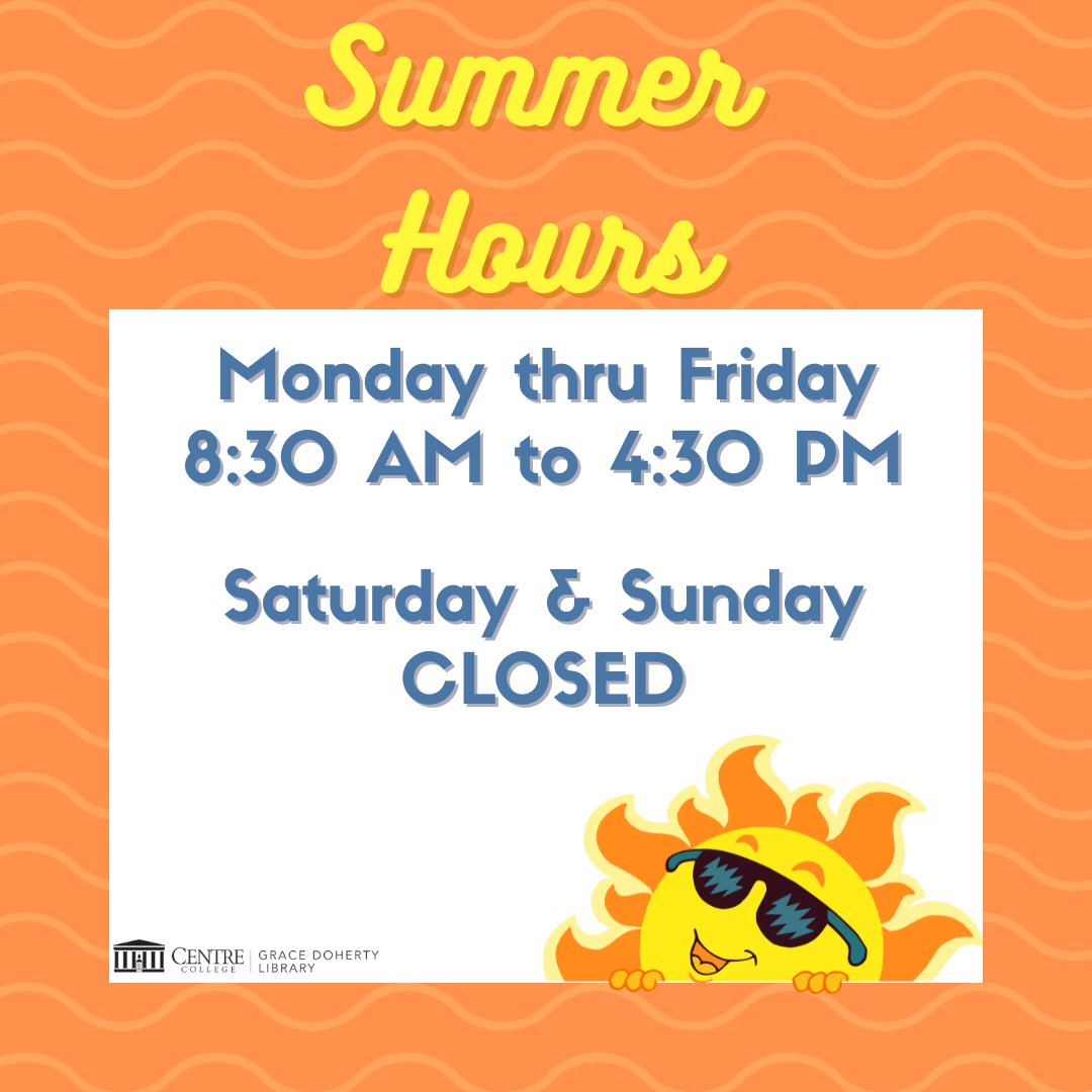 Starting today, we will adjust to our summer hours as follows: 

Open Monday - Friday from 8:30 AM to 4:30 PM
CLOSED Saturday and Sunday. 

We will also be closed on federal holidays this summer, which we will notify everyone on our social media platforms.