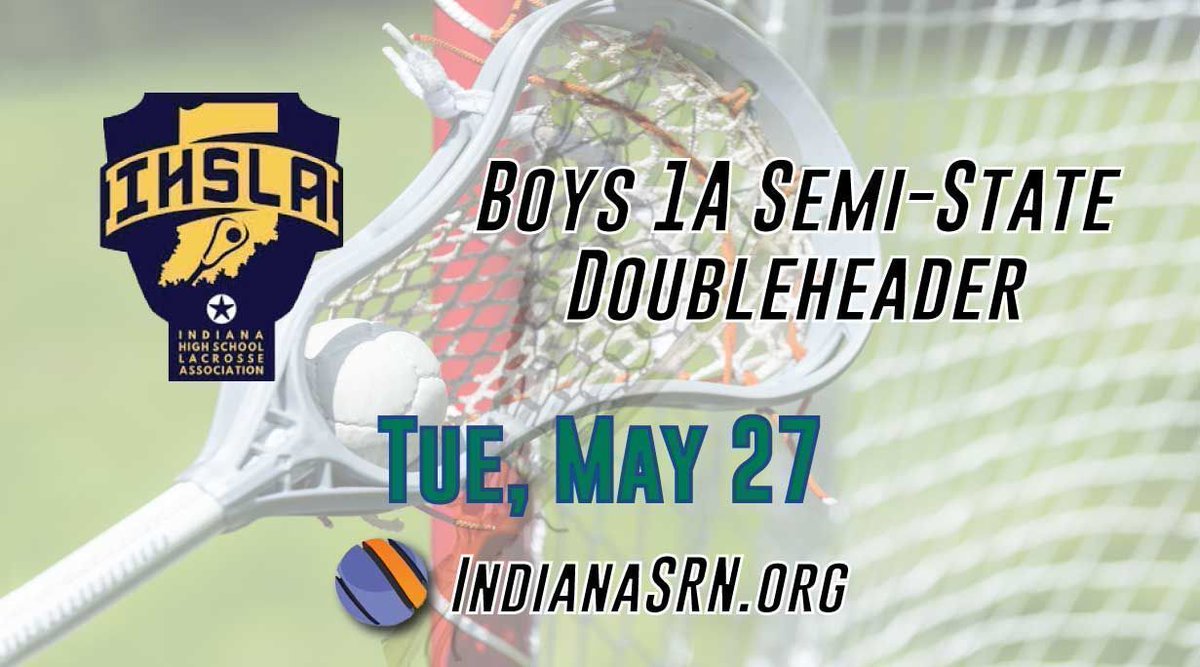 Indiana SRN (@indianasrn) on Twitter photo It's #GAMEDAY! 🥍🏆
2025 IHSLA Lacrosse 1A Semi-State
📍Hosted by HSE
Game 1 - Time 5:55p
St Joseph 🆚 Guerin
Game 2 - Time 7:55p
Chatard 🆚 Evansville Memorial
📺 Watch LIVE for FREE on IndianaSRN.org
<a href="/IHSLA_Lax/">IHSLA Boys Lacrosse</a> @BCHSathletics <a href="/BCHStrojanlax/">Bishop Chatard Men's Lacrosse</a> <a href="/MemAthletics/">Memorial Athletics</a> It's #GAMEDAY! 🥍🏆
2025 IHSLA Lacrosse 1A Semi-State
📍Hosted by HSE
Game 1 - Time 5:55p
St Joseph 🆚 Guerin
Game 2 - Time 7:55p
Chatard 🆚 Evansville Memorial
📺 Watch LIVE for FREE on IndianaSRN.org
<a href="/IHSLA_Lax/">IHSLA Boys Lacrosse</a> @BCHSathletics <a href="/BCHStrojanlax/">Bishop Chatard Men's Lacrosse</a> <a href="/MemAthletics/">Memorial Athletics</a>