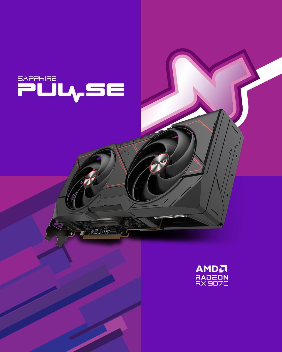A compact dual-fan solution with our latest Free Flow cooling design featuring an advanced heatsink fin module for optimized airflow on the SAPPHIRE PULSE AMD Radeon RX 9070. Max heat dissipation with reduced air turbulence for prime performance.