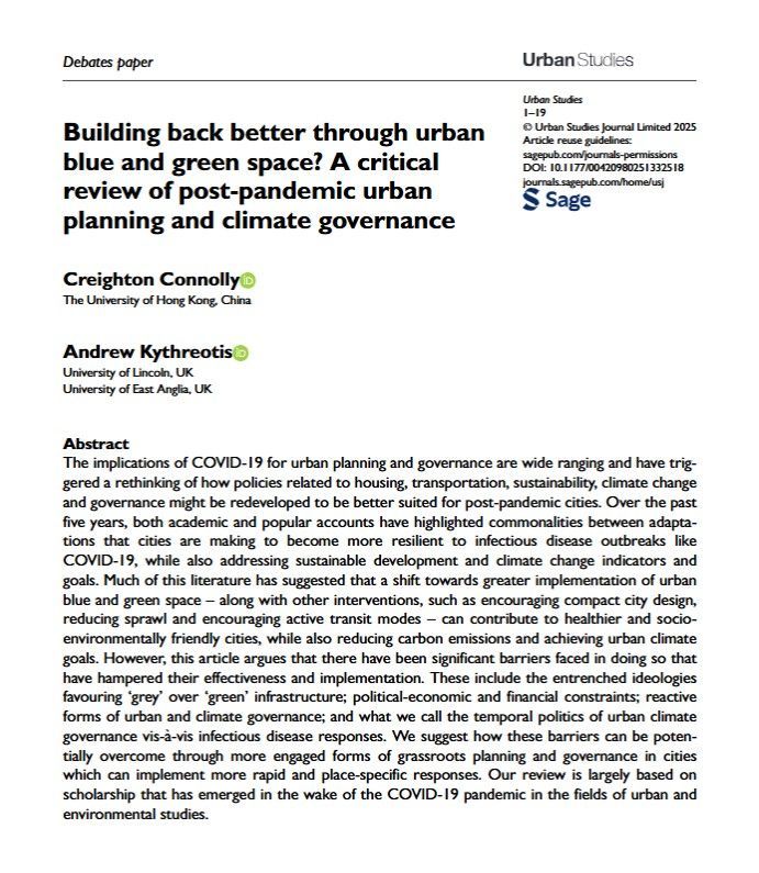 Urban Studies Journal tweet media