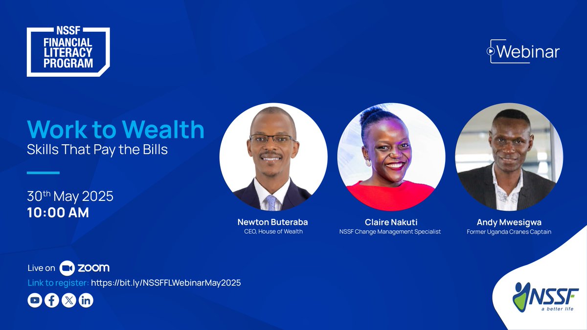Ready to level up your career, start a side hustle, or unlock new income streams? Join us for a webinar dubbed "Work to Wealth: Skills That Pay the Bills" on 30th May 2025 at 10AM and discover how to identify, grow, and monetise your skills across business, sports, and the