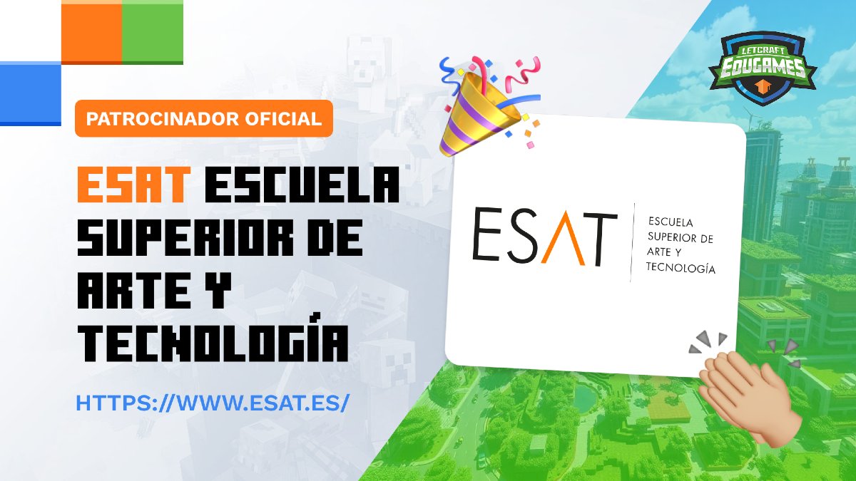 📣 ¡IMPORTANTE! 📣

Para la tercera edición de los #LetcraftEduGames tendremos a <a href="/ESAT_Valencia/">ESAT</a>
 como patrocinador. ¡La que vamos a liar! 😜😍 #LEG2025

¡Conoce ya la mejor escuela de videojuegos de España! 👉 esat.es