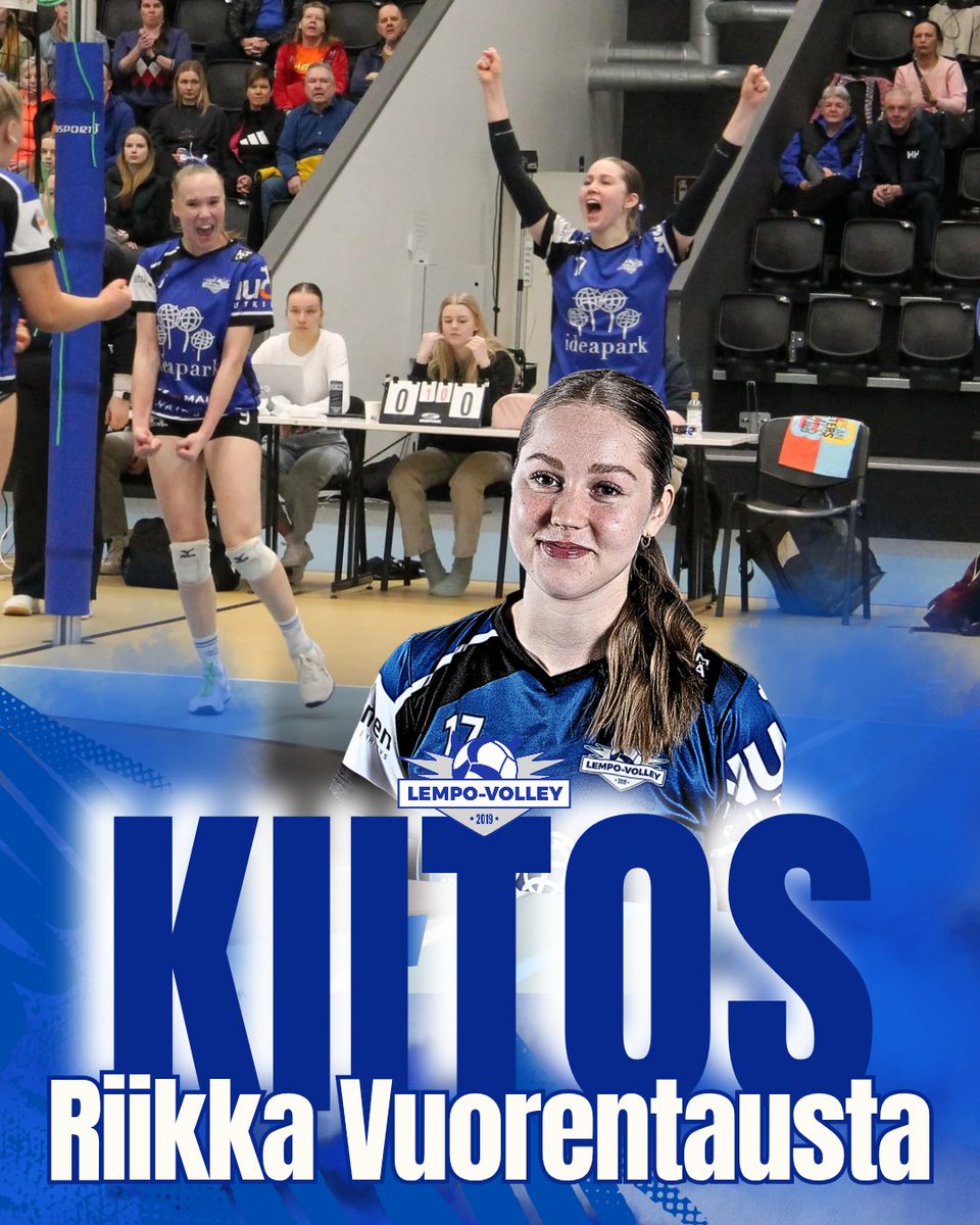 Lempo-Volleyta kaikilla 1-sarjakausilla tähän asti edustanut passari Riikka Vuorentausta siirtyy Mestaruusliigaan💙🔥

Riikka siirtyy <a href="/LpVampula/">LP-Vampula Huittinen</a> liigaryhmää, Vampula julkaisi Riikan sopimuksen tiistaina.
 
Kiitos yhteisistä kausista Riikka🤝Ja Onnea liigaan!

#lentopallo