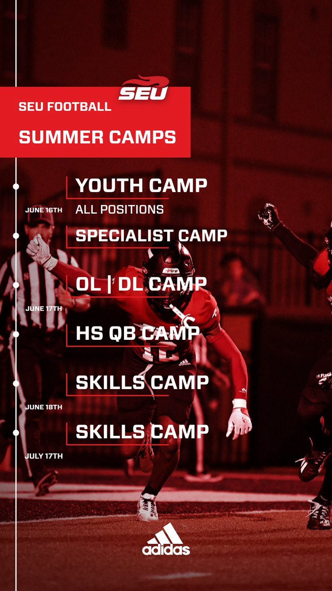 K. Strong (@coachkstrong) on Twitter photo <a href="/SEUFireFootball/">Southeastern Football</a> 🔥🏈 Camp Series kicks off in 3 weeks! Register using the link below 🗣️RIGHT NOW!
fire.seu.edu/sports/2024/5/… <a href="/SEUFireFootball/">Southeastern Football</a> 🔥🏈 Camp Series kicks off in 3 weeks! Register using the link below 🗣️RIGHT NOW!
fire.seu.edu/sports/2024/5/…