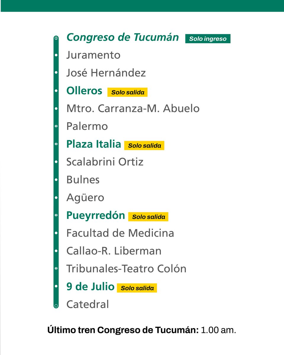 Si vas al partido de River - Universitario, vas a poder volver en Subte.

La Línea D extiende su horario hasta la 1 AM para que puedas volver a tu casa más rápido.

Ingreso solo por Congreso de Tucumán y vas a poder bajar en Olleros, Plaza Italia, Pueyrredón y 9 de julio.