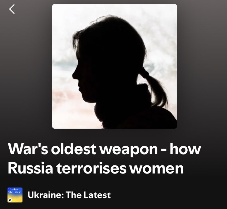 Essential topic, though still underrated: sexual violence as a weapon massively used by russian military. Listen to the interviews by <a href="/adeliepjz/">Adélie Pojzman-Pontay</a> with <a href="/SofiOksanen/">Sofi Oksanen</a> and Tatyana Tymoshenta in Ukraine: The Latest👇
open.spotify.com/episode/41K9e1…