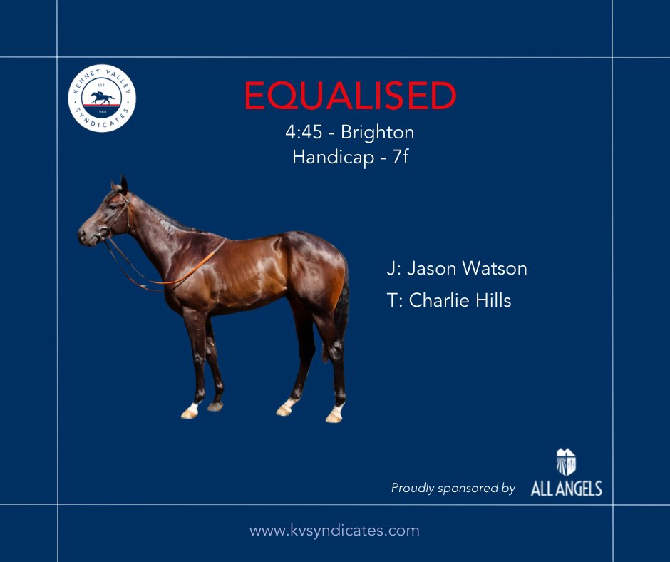 Kennet Valley Syndicates (@kennetvalleysyn) on Twitter photo Equalised lines up in the 7f 0-65 handicap <a href="/BrightonRace/">Brighton Racecourse</a> today (for trainer <a href="/cbhills/">Charlie Hills</a> ) at 4.45pm, with <a href="/_JasonWatson/">Jason Watson</a> on board and a good draw in stall 1.
He’s been in good order since Lingfield, and this easier 7f trip should suit him well. While Brighton’s unique track is Equalised lines up in the 7f 0-65 handicap <a href="/BrightonRace/">Brighton Racecourse</a> today (for trainer <a href="/cbhills/">Charlie Hills</a> ) at 4.45pm, with <a href="/_JasonWatson/">Jason Watson</a> on board and a good draw in stall 1.
He’s been in good order since Lingfield, and this easier 7f trip should suit him well. While Brighton’s unique track is