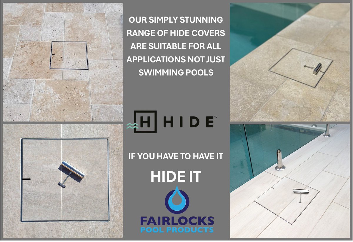 Our exclusive HIDE products are a fantastic upgrade for any pool surround, landscaping or driveway project.

Hiding  unsightly skimmer, lighting covers and access hatches, available in  many sizes and depth configurations each kit includes installation tools  and instructions.