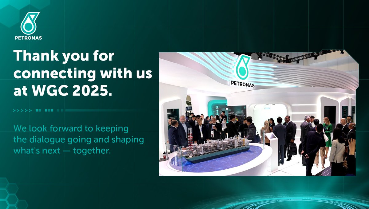 Thank you for connecting with <a href="/Petronas/">PETRONAS</a> at #WGC2025. We're excited to turn our conversations into collaborations for a lower-carbon future.