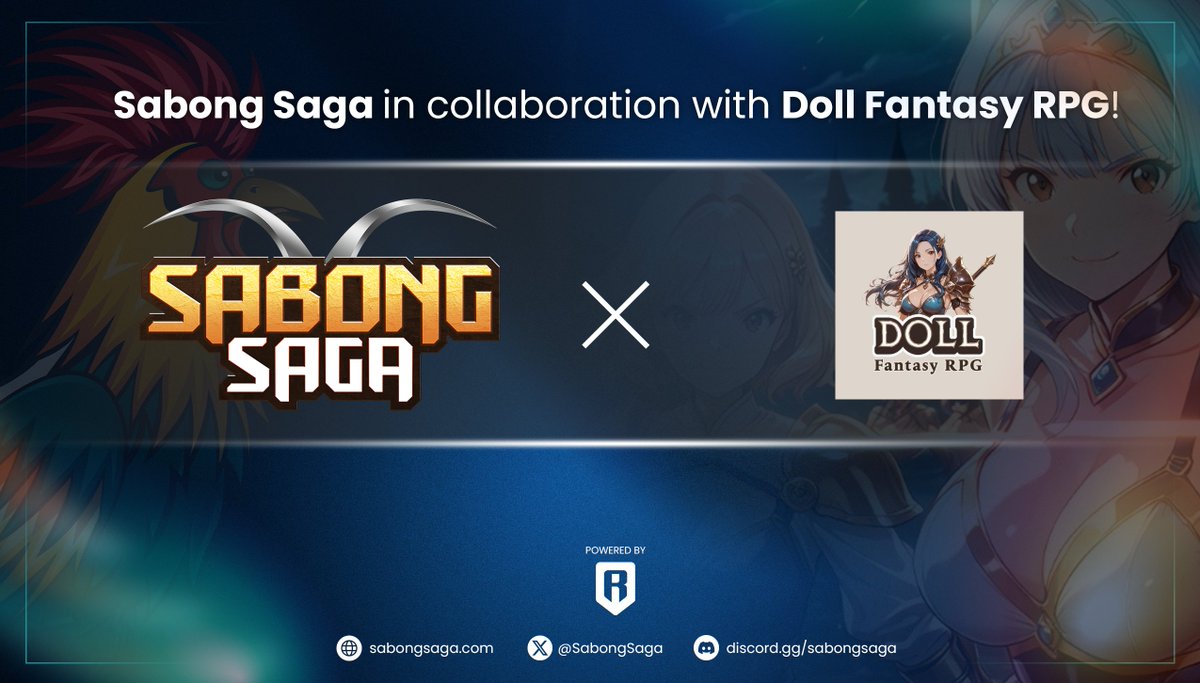 Sabong Saga (@sabongsaga) on Twitter photo Sabong Saga 🤝 Doll Fantasy
We’re giving away 10 GTD WL spots for their upcoming mint! Each WL allows for a maximum of 3 mints.
How to join 👇
✅ Follow <a href="/DollsOnRonin/">Doll Fantasy RPG</a>, <a href="/ronencoin/">Ronen Mining Network ✳️</a>, <a href="/SabongSaga/">Sabong Saga</a>
❤️ Like & RT
💬 Tag 3 friends
📩 Drop your Ronin Wallet (no RNS)
🖥️ Join: Sabong Saga 🤝 Doll Fantasy
We’re giving away 10 GTD WL spots for their upcoming mint! Each WL allows for a maximum of 3 mints.
How to join 👇
✅ Follow <a href="/DollsOnRonin/">Doll Fantasy RPG</a>, <a href="/ronencoin/">Ronen Mining Network ✳️</a>, <a href="/SabongSaga/">Sabong Saga</a>
❤️ Like & RT
💬 Tag 3 friends
📩 Drop your Ronin Wallet (no RNS)
🖥️ Join: